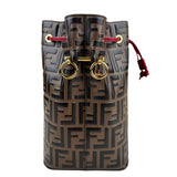 Pre-owned fendi-mini-zucca-mon-tresor-bucket-bag-front