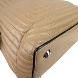 Pre-owned Fendi Beige gesteppte Dotcom-Schultertasche Braun bag