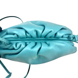 Pre-owned bottega-veneta-mini-pouch-teal-light-blue-leather-crossbody-clutch-front