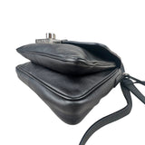 Pre-owned prada-saffiano-righe-sound-lock-crossbody-bag-front