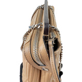 Pre-owned Fendi Beige gesteppte Dotcom-Schultertasche Braun bag