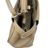 Pre-owned fendi-peekaboo-2way-beige-leather-shoulder-handbag-front