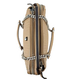 Pre-owned Fendi Beige gesteppte Dotcom-Schultertasche Braun bag