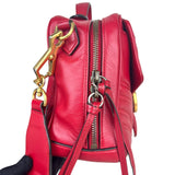 Pre-owned Gucci Medium GG Marmont Matelasse Chevron Top Handle Red bag