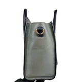 Pre-owned celine-luggage-nano-tricolor-blue-dark-blue-grey-leather-handbag-front