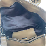 Pre-owned miu-miu-convertible-resin-chain-medium-leather-tote-front