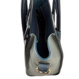 Pre-owned celine-luggage-nano-tricolor-blue-dark-blue-grey-leather-handbag-front
