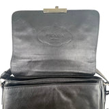 Pre-owned prada-saffiano-righe-sound-lock-crossbody-bag-front