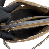 Pre-owned Fendi Beige gesteppte Dotcom-Schultertasche Braun bag