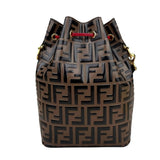 Pre-owned fendi-mini-zucca-mon-tresor-bucket-bag-front