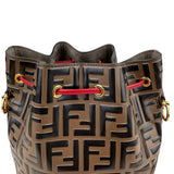 Pre-owned fendi-mini-zucca-mon-tresor-bucket-bag-front