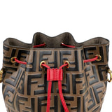 Pre-owned fendi-mini-zucca-mon-tresor-bucket-bag-front