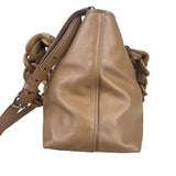 Pre-owned miu-miu-convertible-resin-chain-medium-leather-tote-front