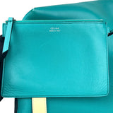 Pre-owned celine-hobo-blue-leather-bag-front
