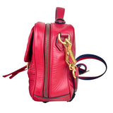 Pre-owned Gucci Medium GG Marmont Matelasse Chevron Top Handle Red bag