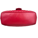 Pre-owned Gucci Medium GG Marmont Matelasse Chevron Top Handle Red bag