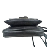 Pre-owned prada-saffiano-righe-sound-lock-crossbody-bag-front