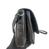 Pre-owned prada-saffiano-righe-sound-lock-crossbody-bag-front
