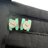 Hermes Pop H Palladium Plated Green Lacquer Stud Earrings
