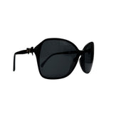 Pre-owned Chanel Black Frame Black Tint Bow Sunglasses-5205