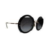 Pre-owned Miu Miu MU 06SS - VYU5D1 Dark Violet Sunglasses