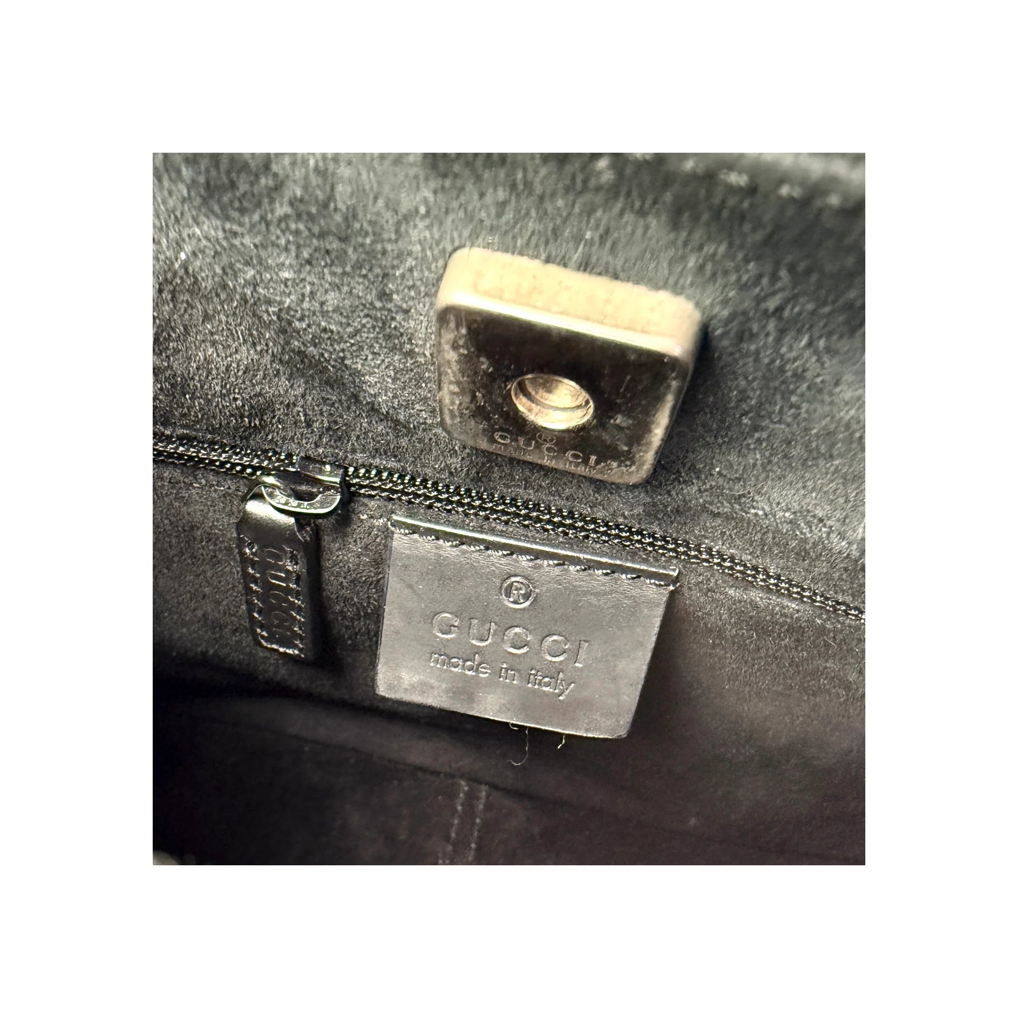 Gucci Calfskin Bamboo Handbag