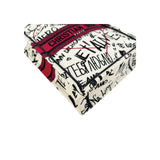 Dior White and Red Embroidered Canvas Dioramour Graffiti Vertical Book Tote