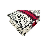 Dior White and Red Embroidered Canvas Dioramour Graffiti Vertical Book Tote