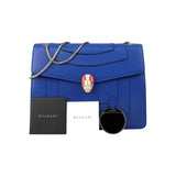 Bvlgari Blue Leather Medium Serpenti Forever Shoulder Bag