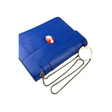 Bvlgari Blue Leather Medium Serpenti Forever Shoulder Bag