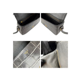 Celine Grey Crocodile-Embossed Leather Tassels Bag
