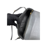 Celine Grey Crocodile-Embossed Leather Tassels Bag