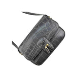 Celine Grey Crocodile-Embossed Leather Tassels Bag