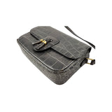 Celine Grey Crocodile-Embossed Leather Tassels Bag