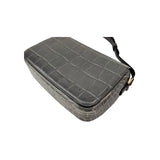 Celine Grey Crocodile-Embossed Leather Tassels Bag