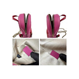Gucci Soho Pink Red Pebbled Leather Color block Gold Tone Chain Strap Backpack