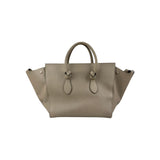 Celine Vanilla Crisped Calfskin Leather Tie Tote Bag