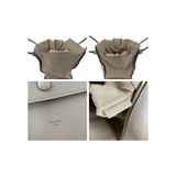 Celine Vanilla Crisped Calfskin Leather Tie Tote Bag