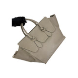 Celine Vanilla Crisped Calfskin Leather Tie Tote Bag