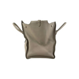 Celine Vanilla Crisped Calfskin Leather Tie Tote Bag