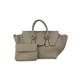 Celine Vanilla Crisped Calfskin Leather Tie Tote Bag