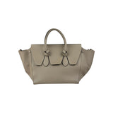 Celine Vanilla Crisped Calfskin Leather Tie Tote Bag
