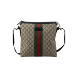 Gucci Beige GG Coated Canvas Medium Ophidia Web Messenger Bag