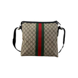 Gucci Beige GG Coated Canvas Medium Ophidia Web Messenger Bag