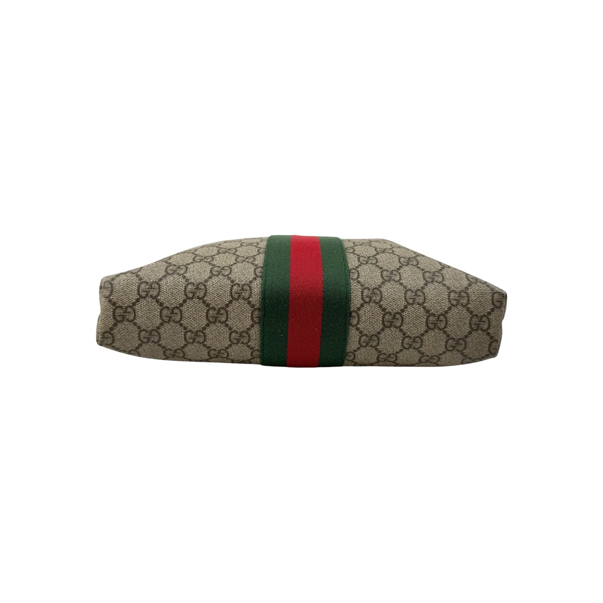 Gucci Beige GG Coated Canvas Medium Ophidia Web Messenger Bag