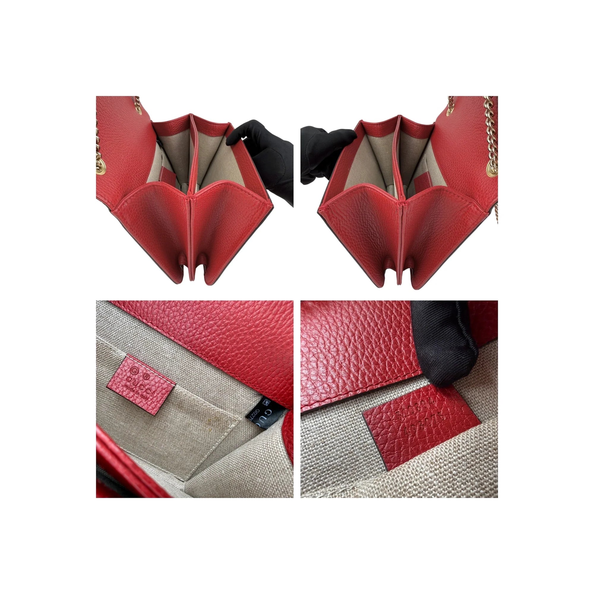 Gucci Dollar Red Interlocking G Shoulder Bag