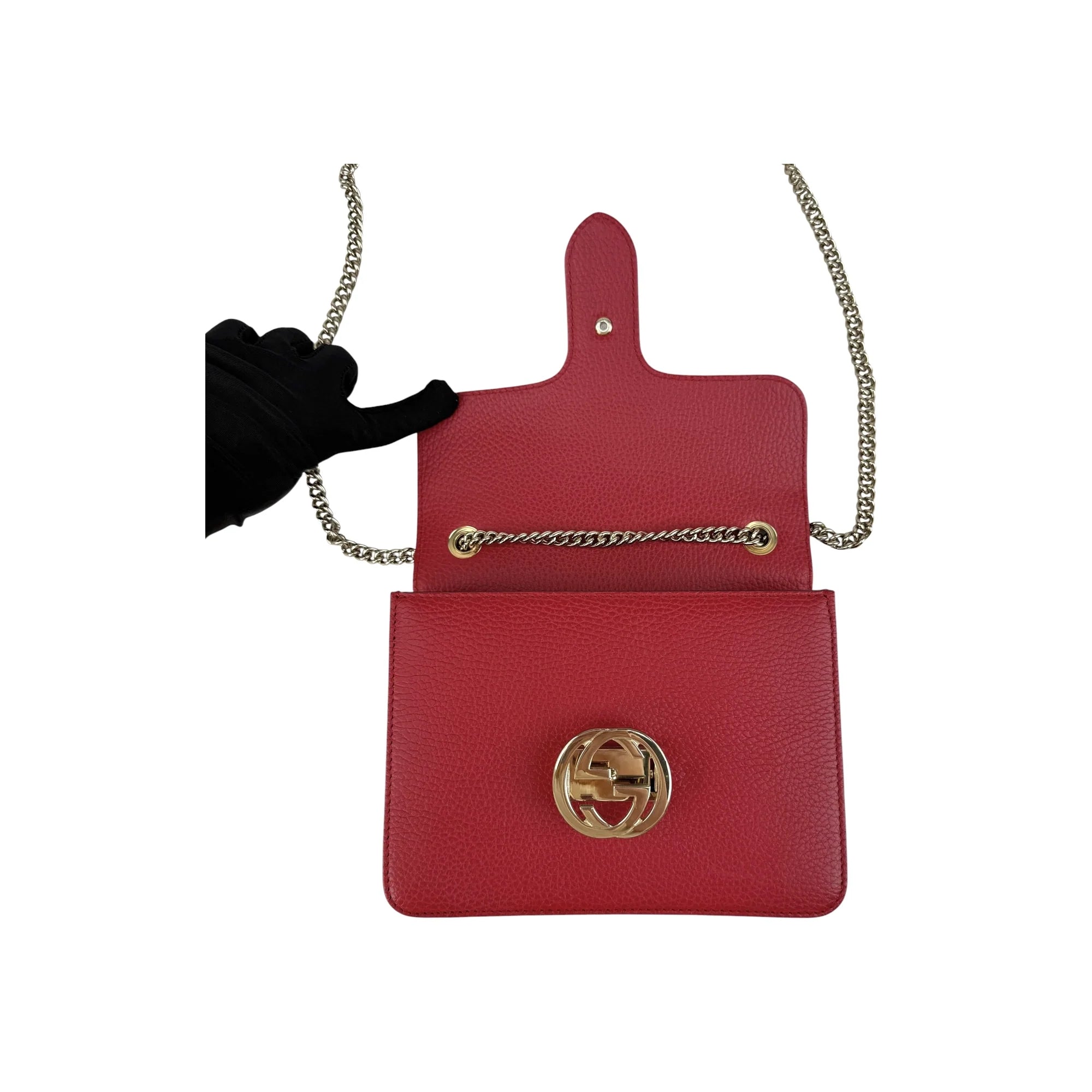 Gucci Dollar Red Interlocking G Shoulder Bag