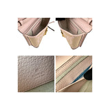 Gucci Monogram Jumbo GG Textured Calfskin Mini Padlock Top Handle Shoulder Bag