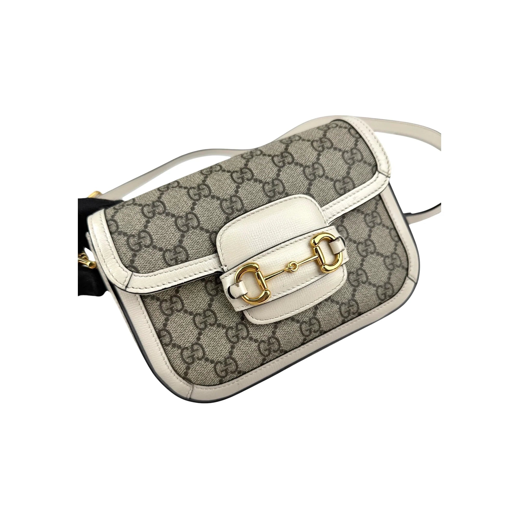 Gucci Beige Leather Horsebit 1955 Crossbody Bag