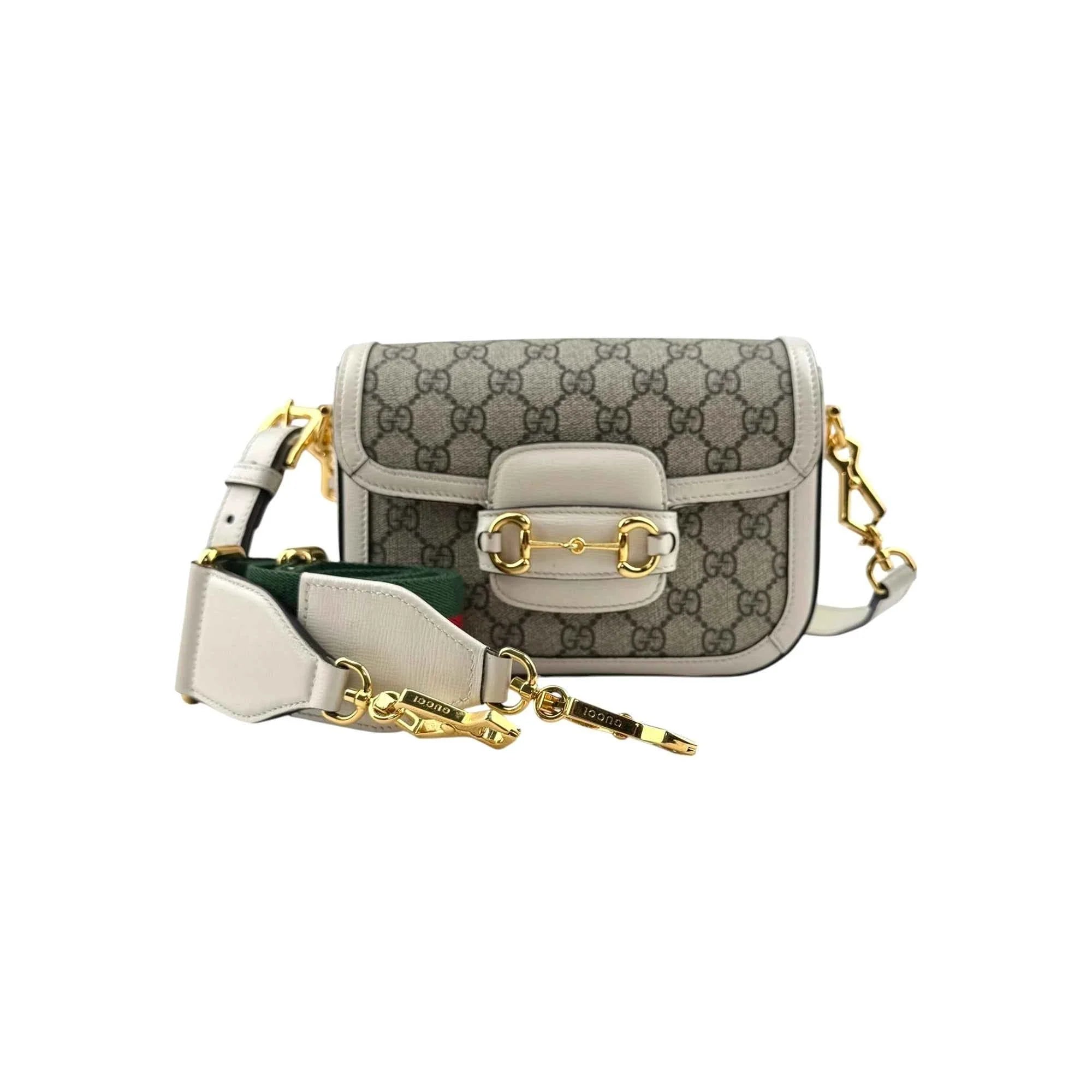 Gucci Beige Leather Horsebit 1955 Crossbody Bag